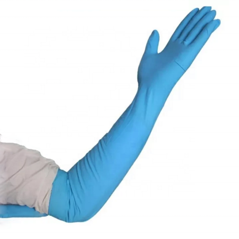 Examination Gloves Elbow High Latex Gloves White Surgical Gloves