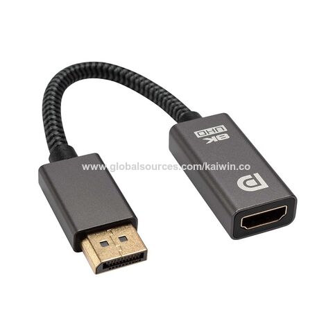 VENTION 8K DisplayPort to HDMI Adapter, Uni-Directional DP 1.4 to HDMI 2.1  Converter Male to Female 8K@60Hz, 4K@120Hz Display Port to HDMI Cable for  Dell, HP, Lenovo, AMD, NVIDIA 