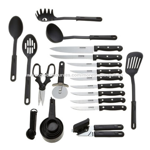 Kitchen Utensils Set, Cooking Utensils Set, Non Stick and Heat Resistant Kitchen  Gadgets, 24 Pcs Nylon and Stainless Steel Kitchen Utensil Set New Home  Essentials, Pots and Pans Kitchen Accessories 