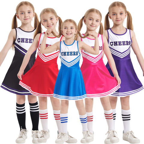 Buy Wholesale China Kids Cheerleading Uniforms Pink Child Cheerleader  Costume Children Cheer Uniforms Fancy Dress Dance Outfits & Uniform at USD  5.1