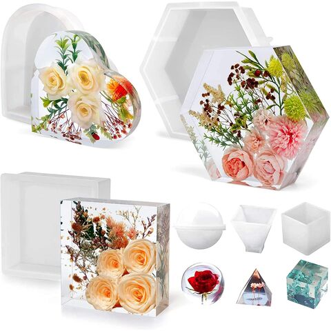 Large Resin Molds Silicone Kit Including Deep Hexagon Heart Square Resin  Flower Bookends Molds - China Wholesale Large Silicone Molds $4.95 from  Shenzhen De Yi Yang Yang Rubber And Plastic Technology Co.