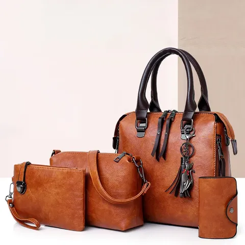 Leather Women's Bags European And American Style Tote Bag Fashion