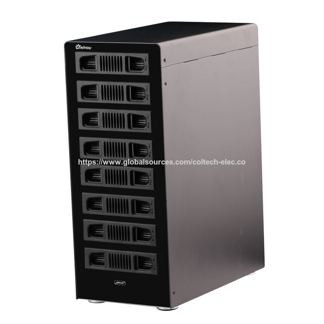 Caja Externa de 8 Bahías para HDD SATA de 2.5"/3.5", Intercambio en Caliente (Hot Swap), Sin RAID, USB 3.0, Soporte para Múltiples Bahías