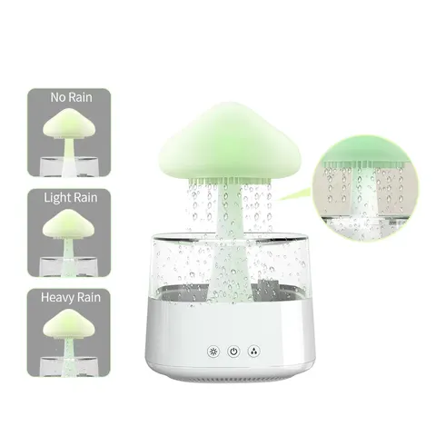 Champignon Pluie Air Humidificateur Coloré Night Light Mini Aroma