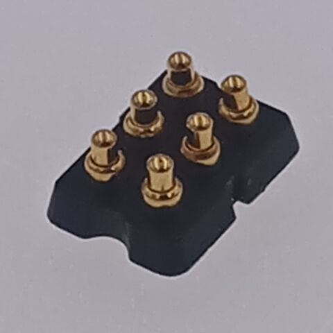 Conector Pogo Pin 2.0mm 2x3P SMT Montagem Superficial PCB com Mola, Fabricado por OEM a Preço Acessível
