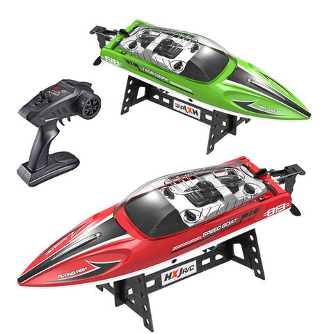 Remote Control Tugboat - 1/72 Scale RC Boat For Pool & Lake, 2.4GHz, Waterproof, Dual Motor, 5 KM/H Speed (Green)