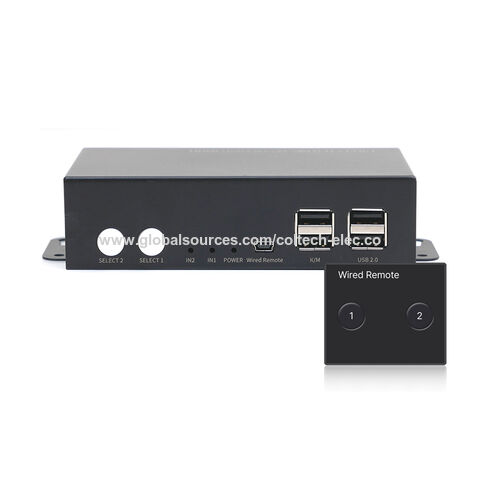 Commutateur KVM câble HDMI/audio USB 2 ports avec sélecteur de