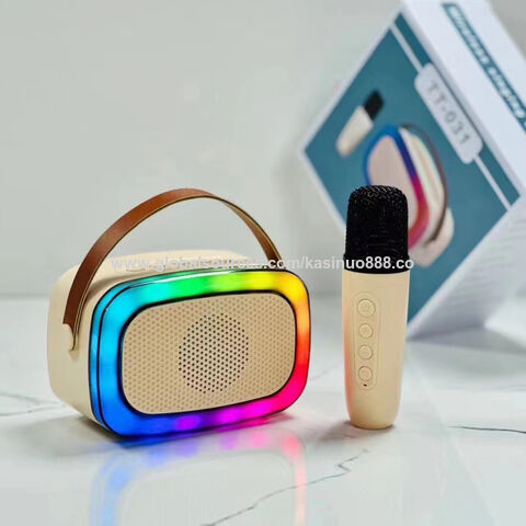 Achetez en gros Karaoke Avec Microphone Portable Haut-parleur Karaoké  Haut-parleur Avec Micro Pas Cher Bluetooth Haut-parleur Pour Cadeaux Double  Basse Chine et Haut-parleur Bluetooth à 4.66 USD