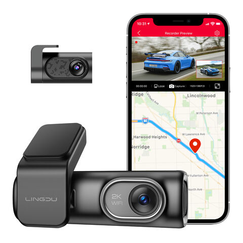 Dash Cam Wi-Fi 2K, Mini Front Dash Camera for Cars, Supports External GPS  Module, Dashboard Car Camera with APP, IPS Screen, Super Night Vision, Loop