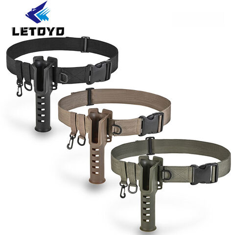 Letoyo Fishing Waist Belt Fish Rod Holder Adjustable Belts Outdoor