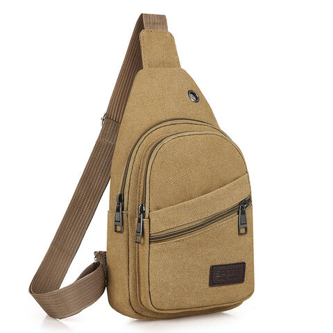 Wholesale Custom Eco-friendly Washable Paper Men's Gear Bag Chest bag Sling Backpack