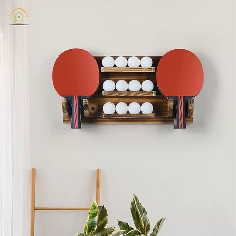 Ping Pong Paddle Holder, Wall-Mounted Table Tennis Paddle