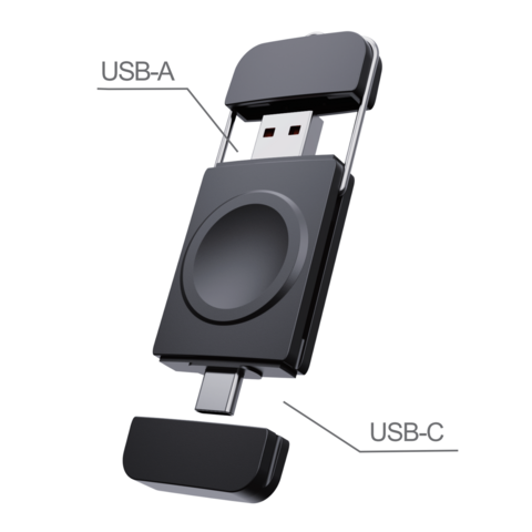 Dual head portátil Apple relógio de carregamento devic, para Apple Watch Series1 ~ 9,SE,SE2,Ultra.AirPodsPro2 Desempenho do produto original NOVO