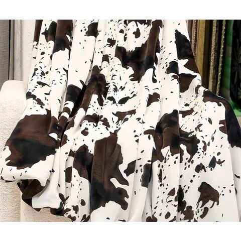 Soft Flannel Cow Print Throw Blanket Walmart 60*80 Inch Western