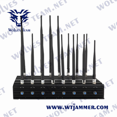 16 Antenna High Power Jammer Block GSM 3G 4G Cell Phone WiFi GPS