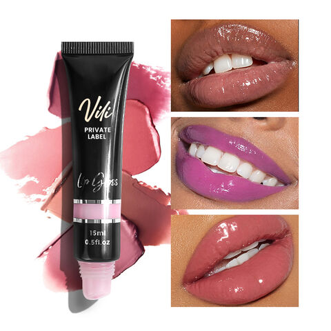 Buy Wholesale China 24 Trendy Shades Lip Tint Hose Black Makeup Lip Gloss  Tube Label Custom Lip Gloss Squeeze Tubes With Logo & Lip Gloss at USD 0.88