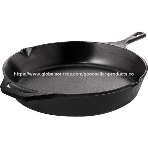 Eingebrannte Bratpfanne - Antihaftbeschichtete Grillpfanne für Innen & Außen - Kochgeschirr aus Gusseisen for sale at factory direct price