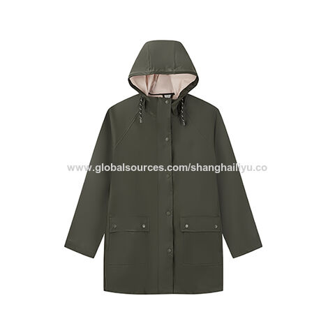 Womens pu outlet raincoat