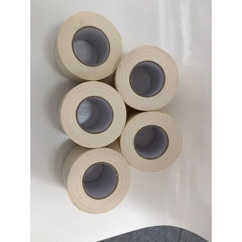 Cinta Adhesiva Aislante para Aire Acondicionado Color Crema con Diseño Fino - Rollo de Envoltura para Unidades de Climatización