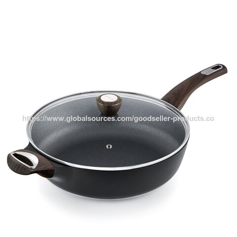 12-Zoll Antihaftbeschichtete tiefe Bratpfanne 5qt Sautierpfanne mit Deckel Große Bratpfanne Kochgeschirr für Köche for sale at factory direct price