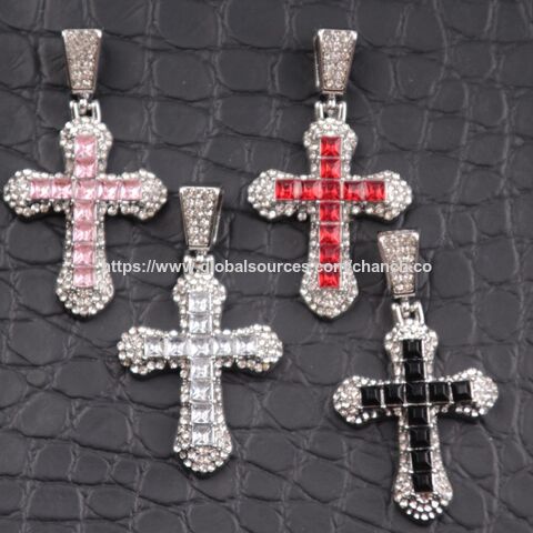 قلادة بدلاية صليب زركونيا مكعبة بالجملة للنساء والرجال for sale at factory direct price