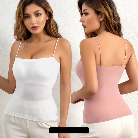 Buy Standard Quality China Wholesale Women Sexy Tank Top Camisole With  Chest Pad Bra Bustier Bralette Top Solid Color Built In Bra Padded Camisole Ladies  Tank Tops $1.29 Direct from Factory at