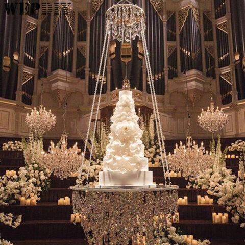 Fashion Clear Crystal Hanging Chandelier Cake Stand For Wedding Event Fashion Clear Cake Stand Crystal Hanging Chandelier Cake Stand Other Wedding Decorations Buy China Wholesale Wedding Centerpiece 4...