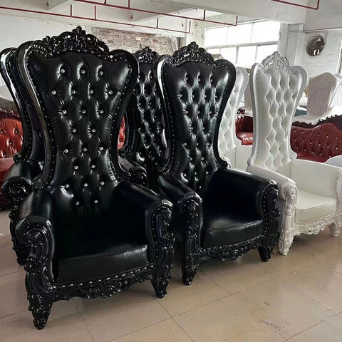 Classic Black Royal King Throne Chair Modern Wedding Banquet Chair $248 ...