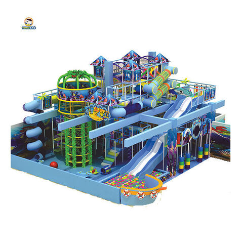 Outdoor Jungle Gym Double Slide Ball Pit Inch Commercial Soft