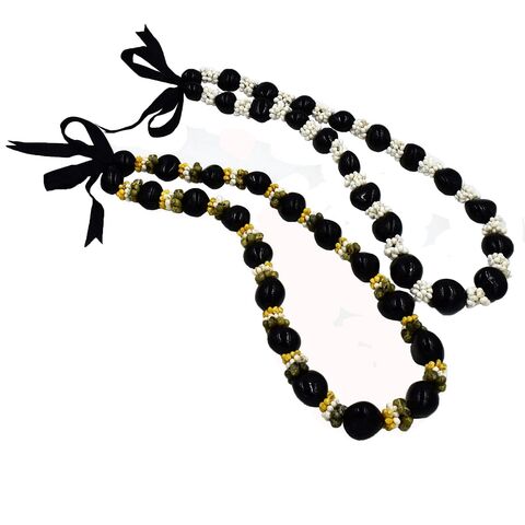 Hawaiian Beads Necklaces With Ribbon Bow Graduation Kukui Nut Lei Necklace  | Fruugo TR