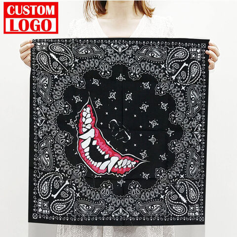 Buy Wholesale China 55x55cm Custom Bandana Fabric 100% Cotton ...