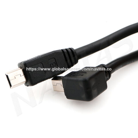 Kundenspezifisches 90-Grad-Mini-USB-auf-Mini-USB-Gerade-Datenkabel