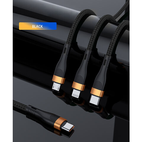  Cable de carga rápida micro USB 2.1A, cable USB A a micro USB  Android, cable de sincronización de datos, cable trenzado de nailon de alta  calidad, compatible con teléfonos celulares, almohadillas