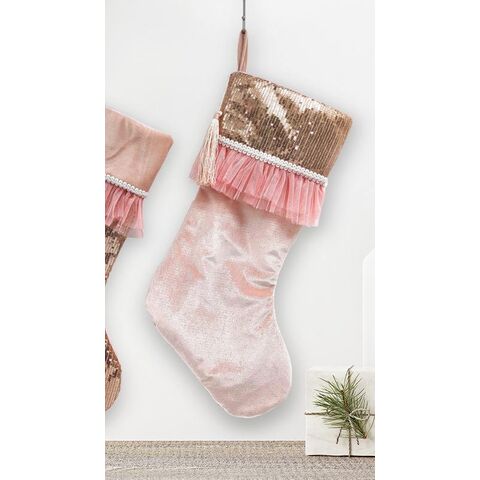 Christmas Decorate -Your-Own CHRISTMAS STOCKING Pink