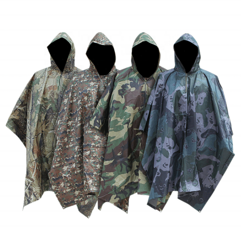 Custom Wholesale Multifunctional Camouflage Raincoat Outdoor Travel Rain  Poncho Waterproof Camping Fishing Rain Coat - China Military Raincoats and  Camouflage Raincoat price