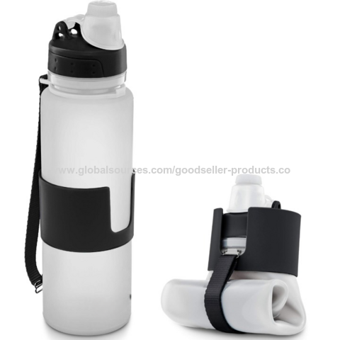 Botellas de agua de plástico para deportes con tapa abatible de 22 onzas –  Botella reutilizable a prueba de fugas de agua deportiva