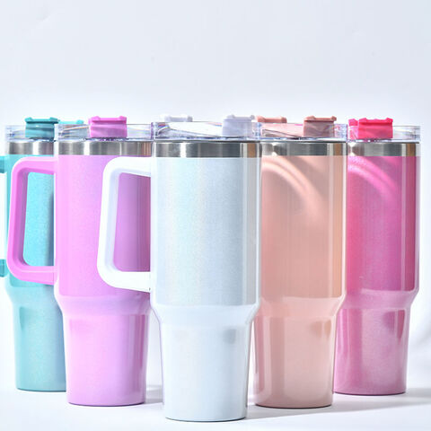 Gourde Isotherme de Voyage en Acier Inoxydable, Tasse à Café de Voyage 40oz pour Routier, Gobelet Isolé avec Poignée et Paille - Populaire