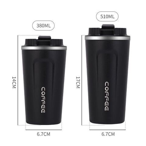 380ml Thermos Coffee Cup Tea Mug Double Layer Stainless Steel Vacuum  Insulated Metal Thermos Outdoor Sports Water Bottle
