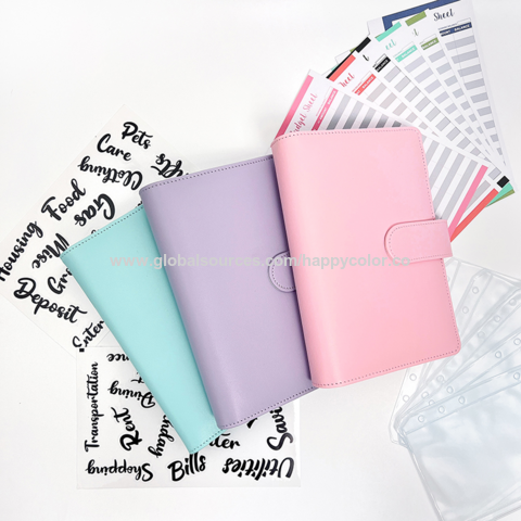 WHOLESALE A7 PU Leather Notebook Binders Budget Planner Organizer