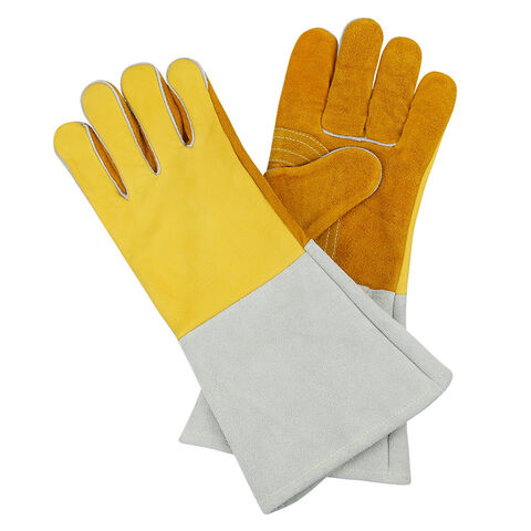 Stick Welding gloves With Aluminum Foil Leather Work Gloves  Welder Glove Heavy Duty Metal Work for sale at factory direct price