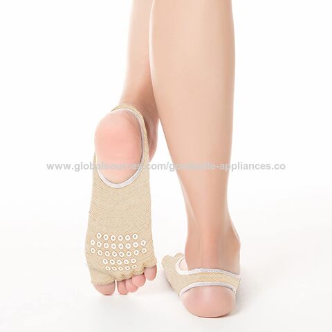 Flower Toeless Non-Slip Grip Socks for Yoga - SOCK IT AND CO.®