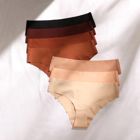 Seamless Ice Silk Underwear For Women Sexy Low Waist Nylon