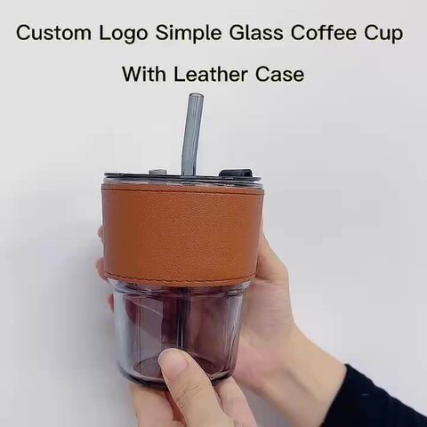 Custom Mug Thicken Tea Coffee Restaurant Vintage Dome Amber Water Glass Cup With Lid And Straw for sale at factory direct price