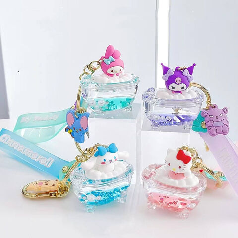 Wholesale Transparent Acrylic Liquid Boba Keychain Glitter Keychain ...