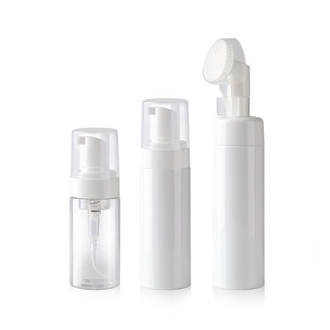 Großhandel Reise-Haustier-Reiniger Leere Plastik-Schaumpumpe Flasche Reiniger Mousse Lotion Kosmetikflasche Schaumflasche mit Bürste