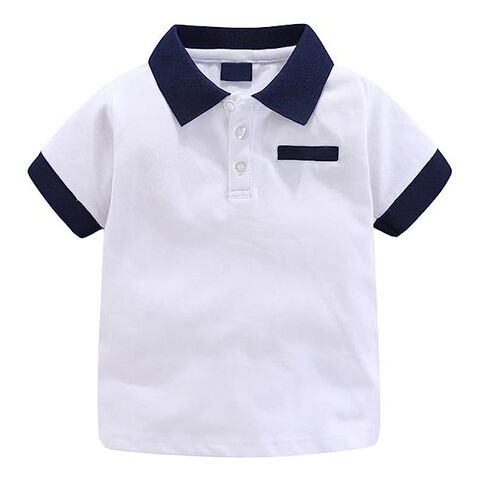 Compre Camiseta Polo De Uniforme Escolar Para Niños Y Niñas, Manga