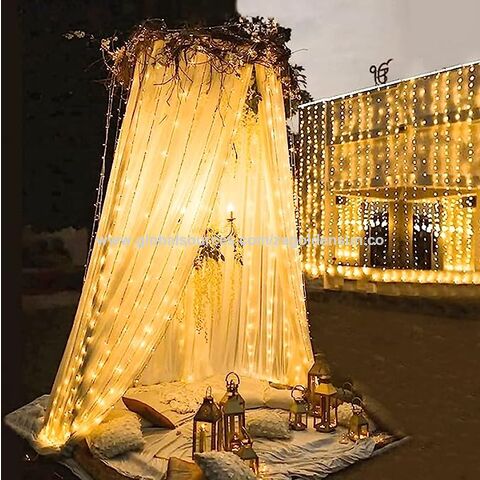 Bulk Buy China Wholesale Supplier Curtain Window String Lights Led Tapestry Backdrop Twinkle Fairy Lights 8 Modes Lights Light Above Bed For Wedding Party 4.77 from Zhongshan Golden Sun Optoelectronic...