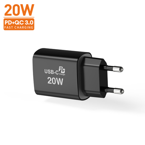 فينا 2023 شاحن سريع PD بقوة 20 واط بمنافذ Type C و USB - شواحن حائط لأجهزة iPhone 13 و 14