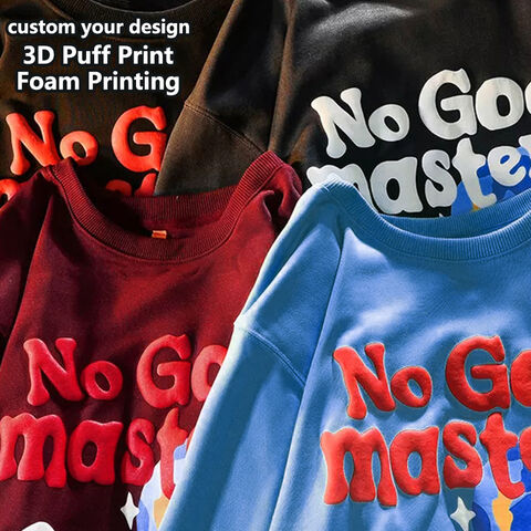 Wholesale Custom Your Brand Tee Shirt 3d Puff Print T-shirt For