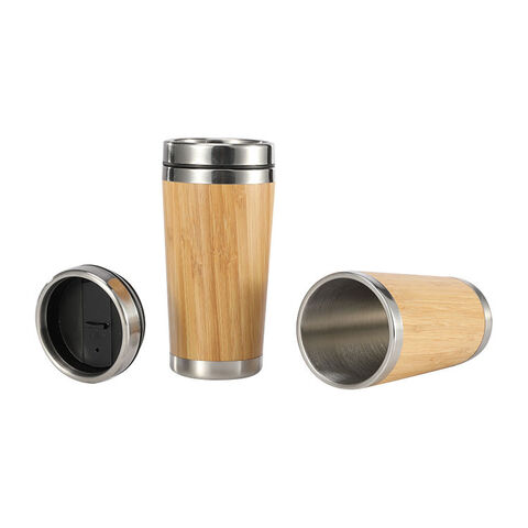 Vente Directe de Chine : Bouteille d'Eau Isolée Écologique 500ML en Bois et Acier Inoxydable